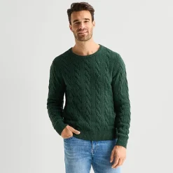 St. John's Bay Cable Mens Crew Neck Long Sleeve Pullover Sweater