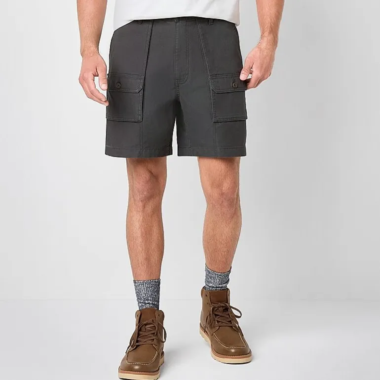 St. John's Bay Canvas Hiking Mens 7" Cargo Short