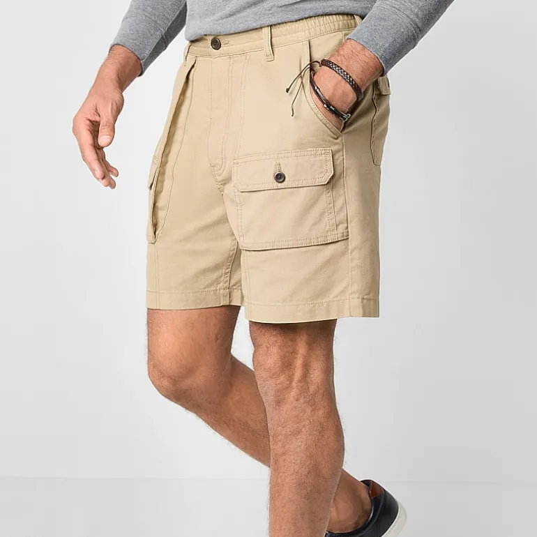 St. John's Bay Canvas Hiking Mens 7" Cargo Short