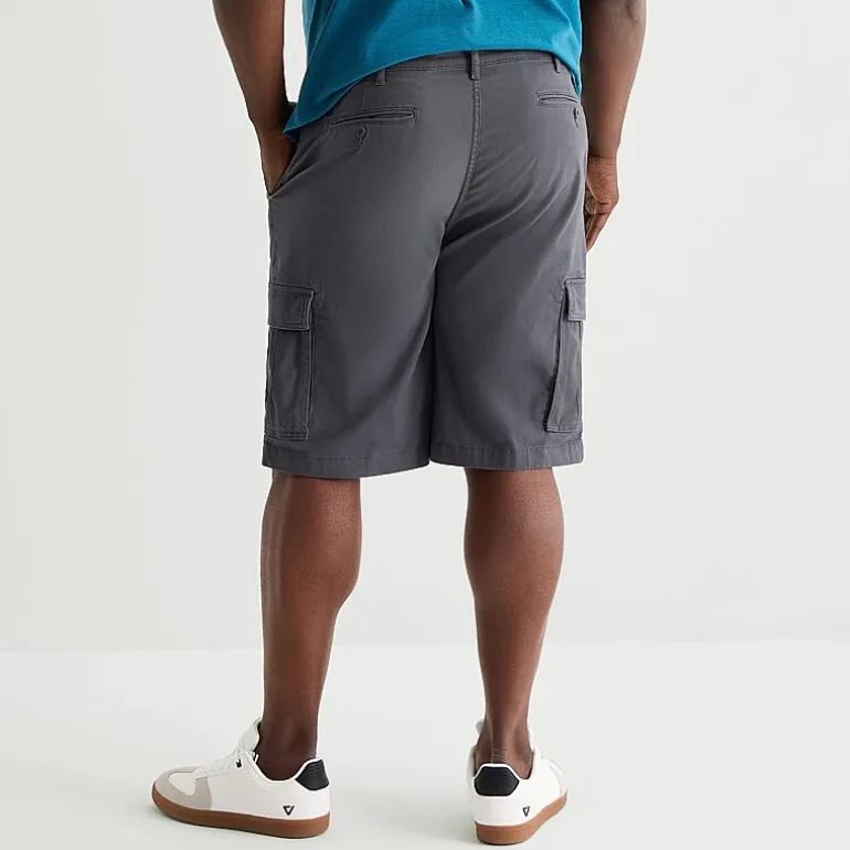 St. John's Bay Comfort Waist 10" & 11" Mens Mid Rise Big and Tall Stretch Fabric Cargo Short