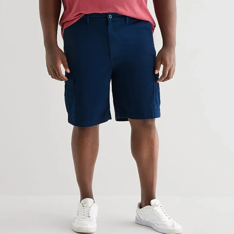 St. John's Bay Comfort Waist 10" & 11" Mens Mid Rise Big and Tall Stretch Fabric Cargo Short