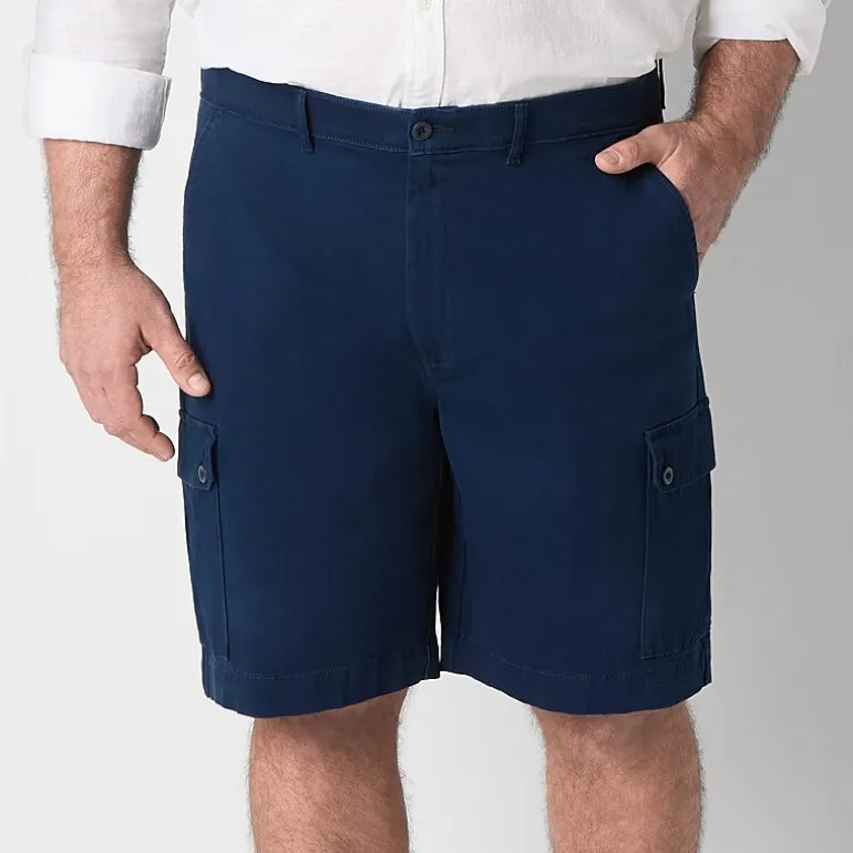 St. John's Bay Comfort Waist 10" & 11" Mens Big and Tall Stretch Fabric Cargo Short
