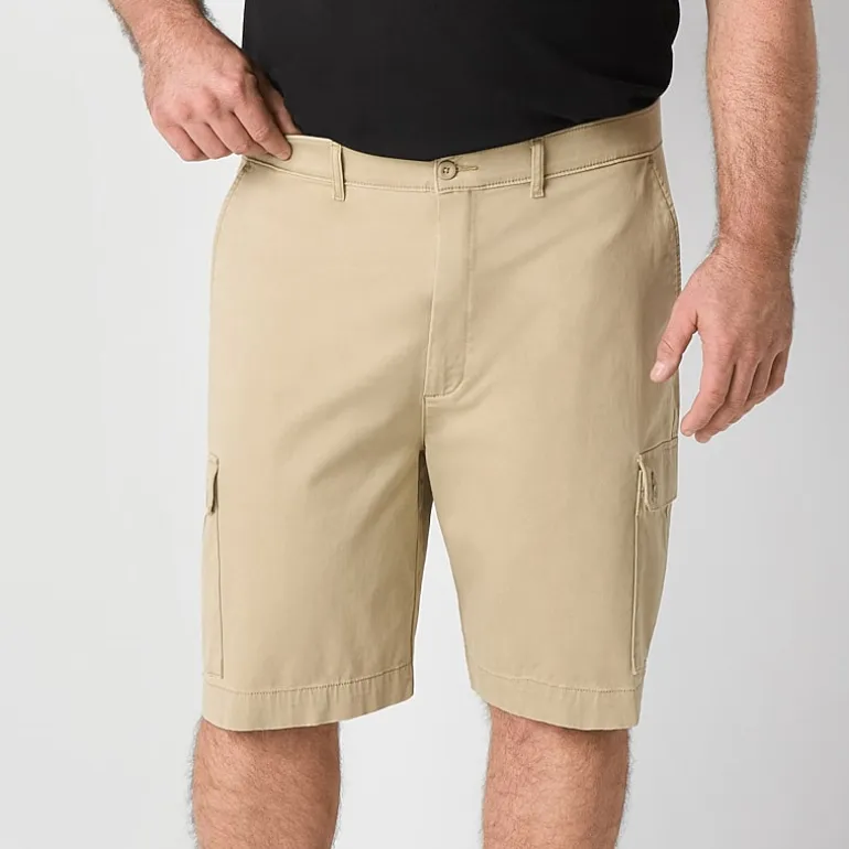 St. John's Bay Comfort Waist 10" & 11" Mens Big and Tall Stretch Fabric Cargo Short