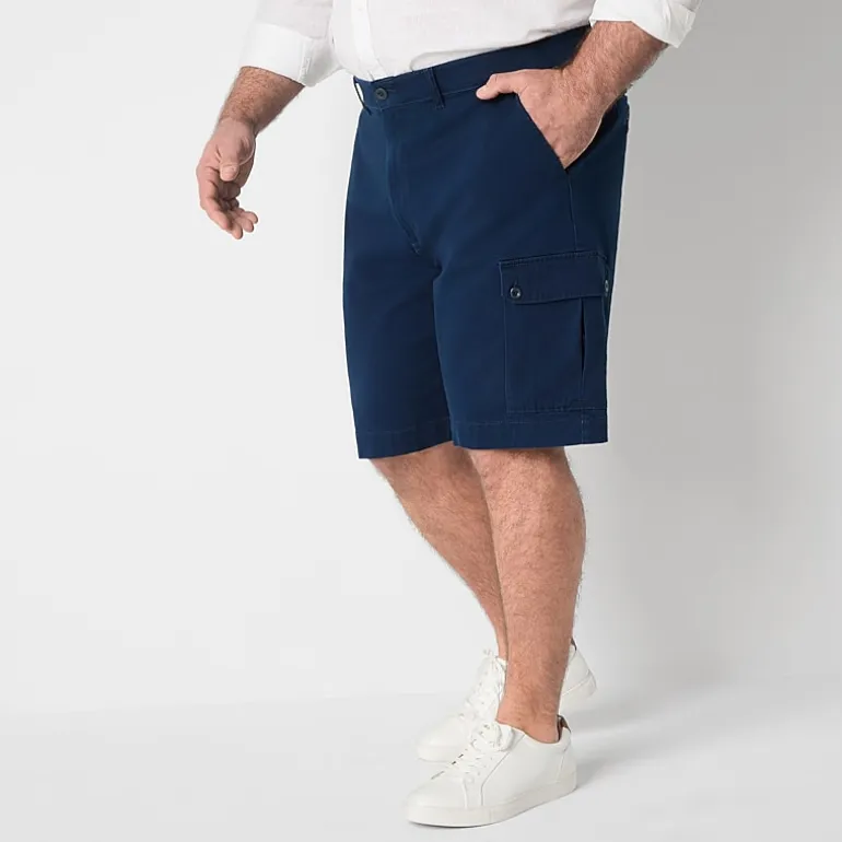 St. John's Bay Comfort Waist 10" & 11" Mens Big and Tall Stretch Fabric Cargo Short