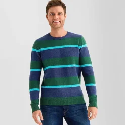 St. John's Bay Cozy Rugby Mens Crew Neck Long Sleeve Pullover Sweater