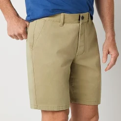 St. John's Bay Dexterity Mens 10" Adaptive Stretch Fabric Adjustable Features Easy-on + Easy-off Chino Short