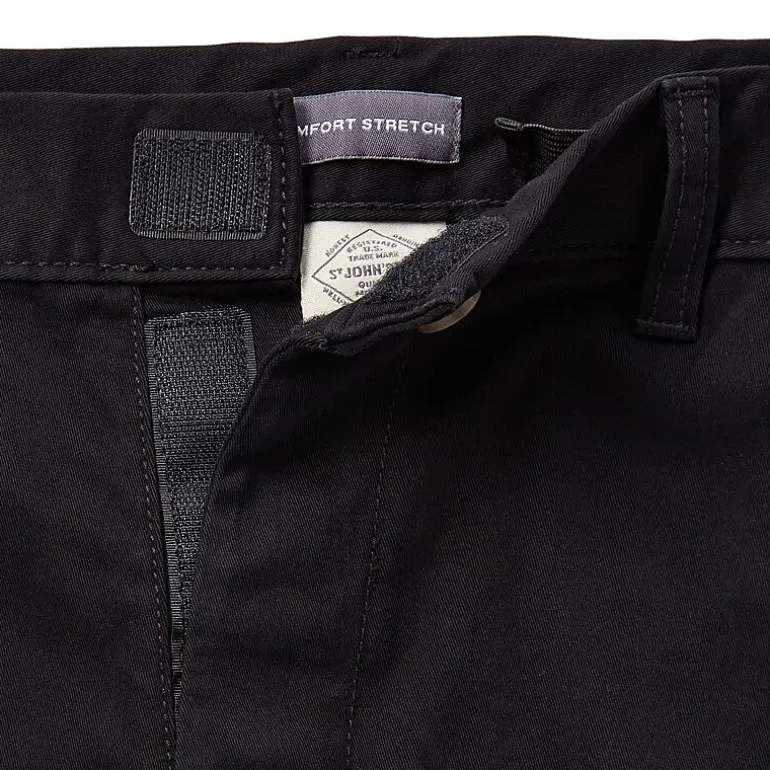 St. John's Bay Dexterity Mens 10" Adaptive Stretch Fabric Adjustable Features Easy-on + Easy-off Chino Short