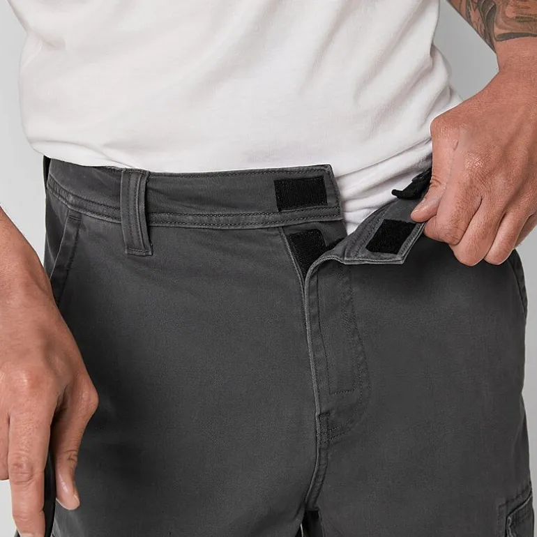St. John's Bay Dexterity Mens 10" Adaptive Stretch Fabric Adjustable Features Easy-on + Easy-off Cargo Short