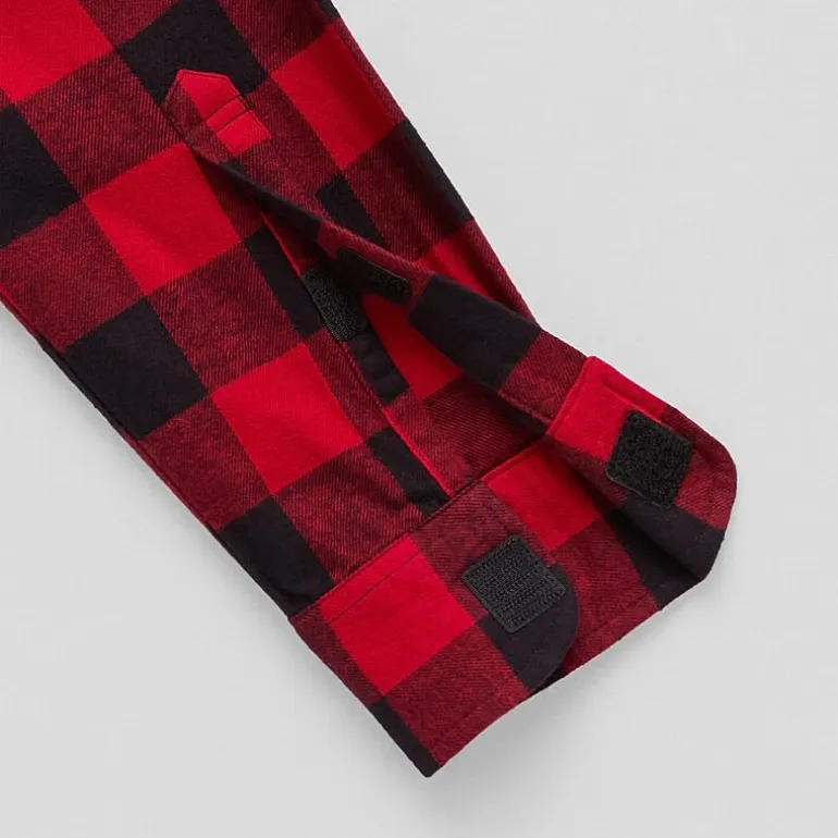 St. John's Bay Dexterity Mens Easy-on + Easy-off Long Sleeve Adaptive Classic Fit Flannel Shirt