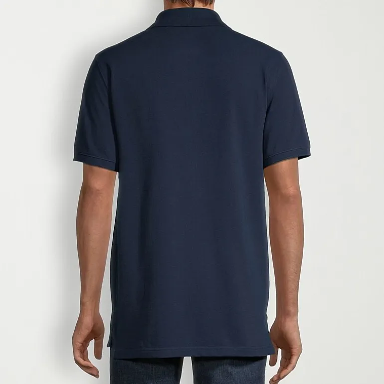 St. John's Bay Dexterity Premium Stretch Mens Classic Fit Easy-on + Easy-off Adaptive Short Sleeve Polo Shirt