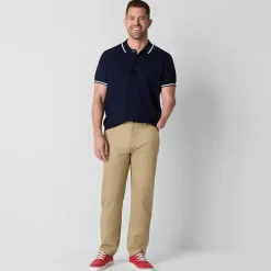 St. John's Bay Dexterity Stretch Chino Mens Adaptive Adjustable Features Easy-on + Easy-off Straight Fit Flat Front Pant