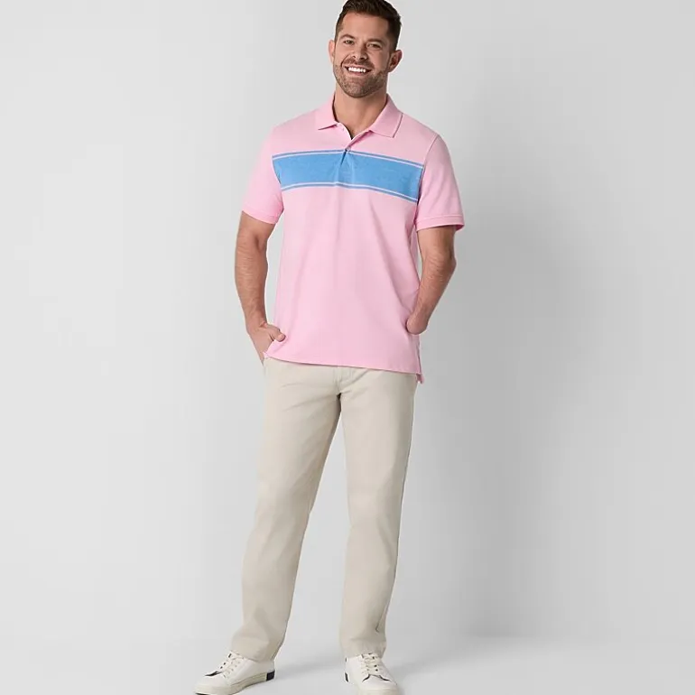 St. John's Bay Dexterity Stretch Chino Mens Adaptive Adjustable Features Easy-on + Easy-off Straight Fit Flat Front Pant