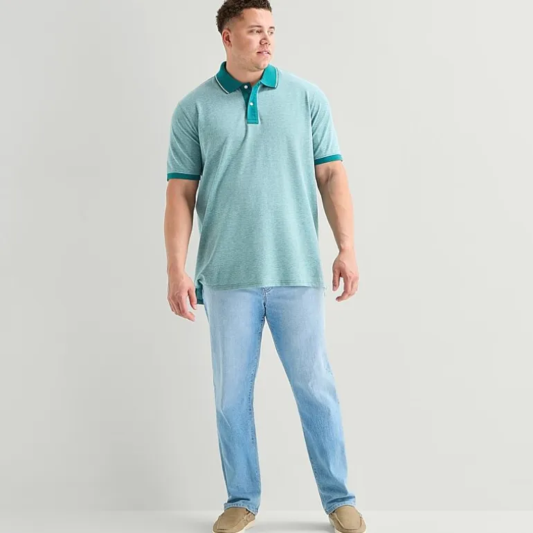 St. John's Bay Essential Oxford Big and Tall Mens Classic Fit Short Sleeve Polo Shirt