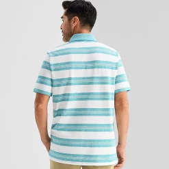 St. John's Bay Essential Striped Oxford Mens Slim Fit Short Sleeve Polo Shirt