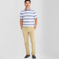 St. John's Bay Essential Striped Oxford Mens Slim Fit Short Sleeve Polo Shirt