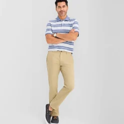 St. John's Bay Essential Striped Oxford Mens Classic Fit Short Sleeve Polo Shirt