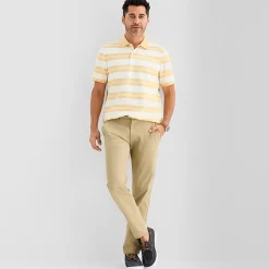 St. John's Bay Essential Striped Oxford Mens Classic Fit Short Sleeve Polo Shirt