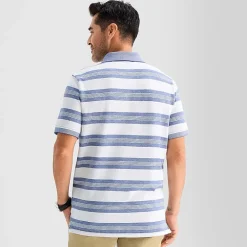 St. John's Bay Essential Striped Oxford Mens Classic Fit Short Sleeve Polo Shirt