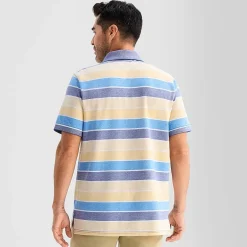 St. John's Bay Essential Striped Oxford Mens Classic Fit Short Sleeve Polo Shirt