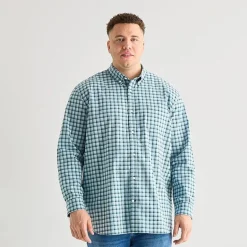 St. John's Bay Everyday Stretch Mens Long Sleeve Classic Fit Big and Tall Button-Down Shirt