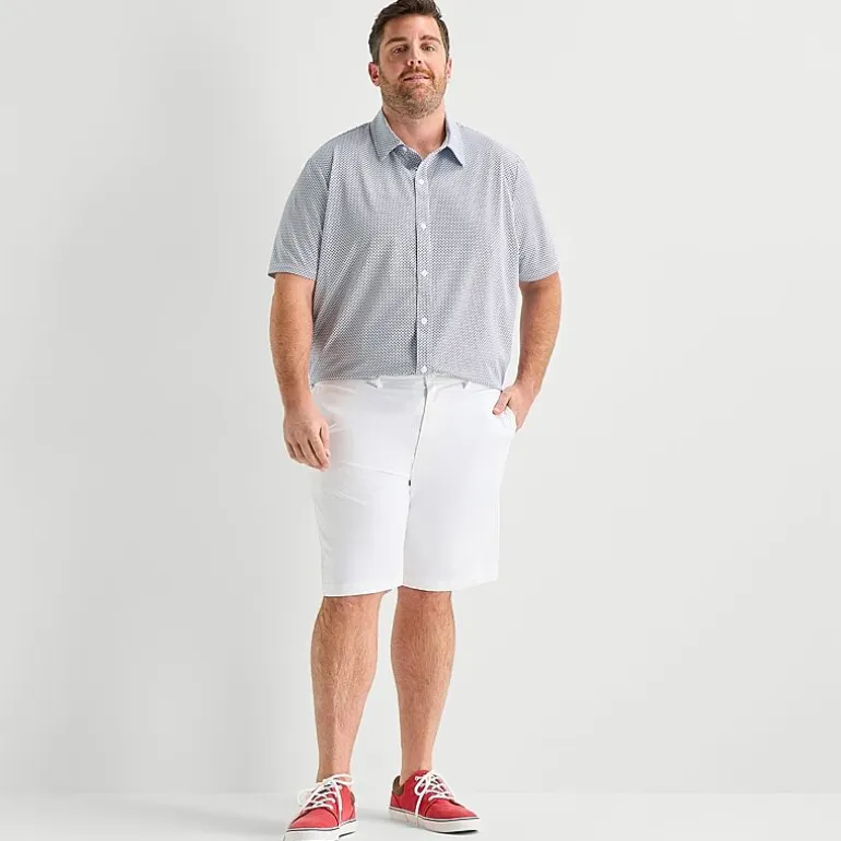 St. John's Bay Extender Waistband Performance 10" & 11" Mens Mid Rise Big and Tall Golf Short