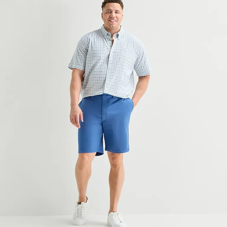 St. John's Bay Extender Waistband Performance 10" & 11" Mens Mid Rise Big and Tall Golf Short