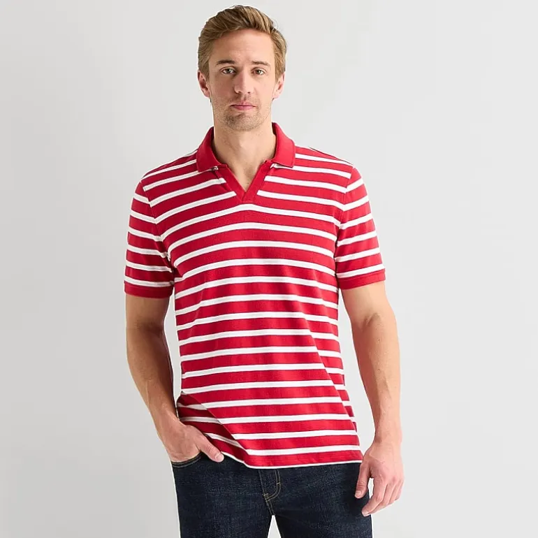 St. John's Bay Johnny Collar Mens Classic Fit Short Sleeve Polo Shirt
