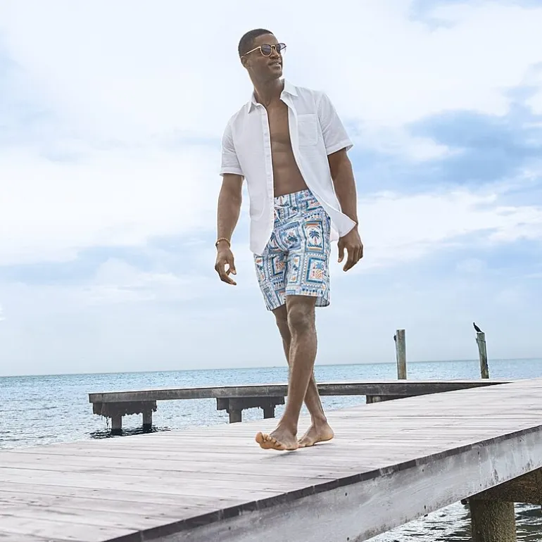 St. John's Bay Mens 9" Americana Abstract Board Shorts