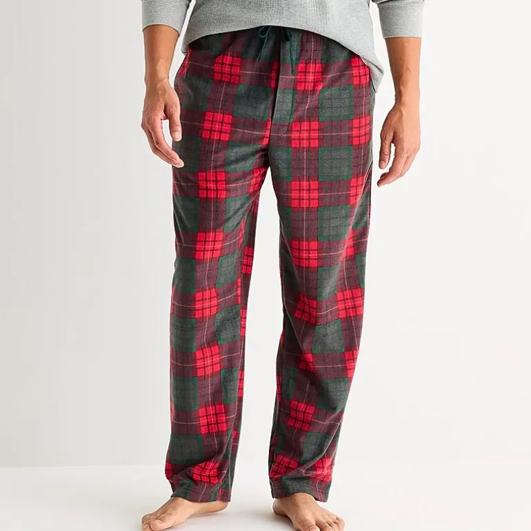 St. John's Bay Mens Big and Tall Microfleece Pajama Pants
