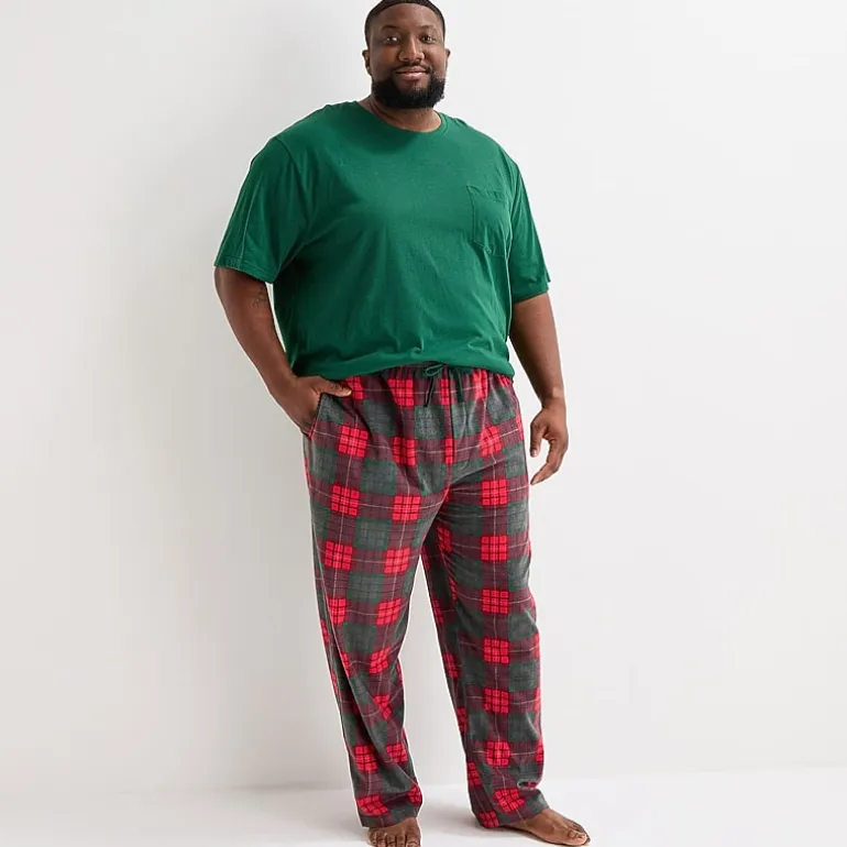 St. John's Bay Mens Big and Tall Microfleece Pajama Pants
