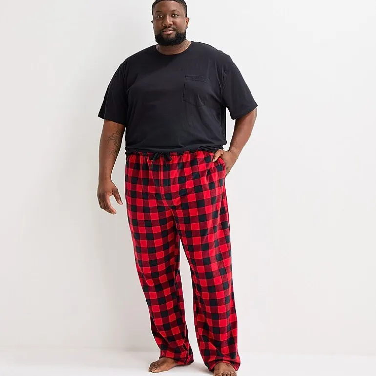 St. John's Bay Mens Big and Tall Microfleece Pajama Pants
