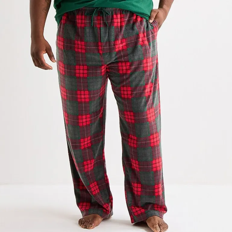 St. John's Bay Mens Big and Tall Microfleece Pajama Pants