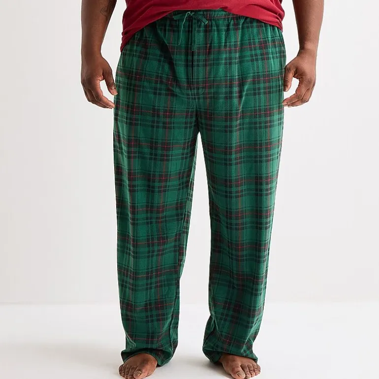 St. John's Bay Mens Big and Tall Microfleece Pajama Pants