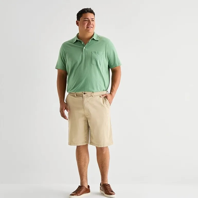 St. John's Bay Mens 10" Big and Tall Stretch Fabric Chino Short
