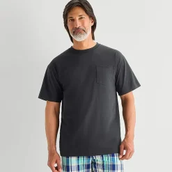 St. John's Bay Mens Crew Neck Short Sleeve Pajama Top