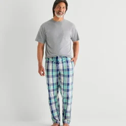 St. John's Bay Mens Crew Neck Short Sleeve Pajama Top