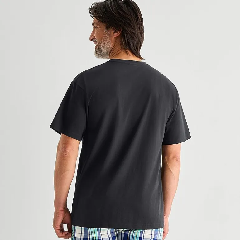 St. John's Bay Mens Crew Neck Short Sleeve Pajama Top
