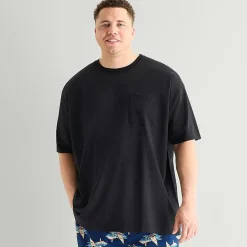 St. John's Bay Mens Crew Neck Short Sleeve Big and Tall Pajama Top