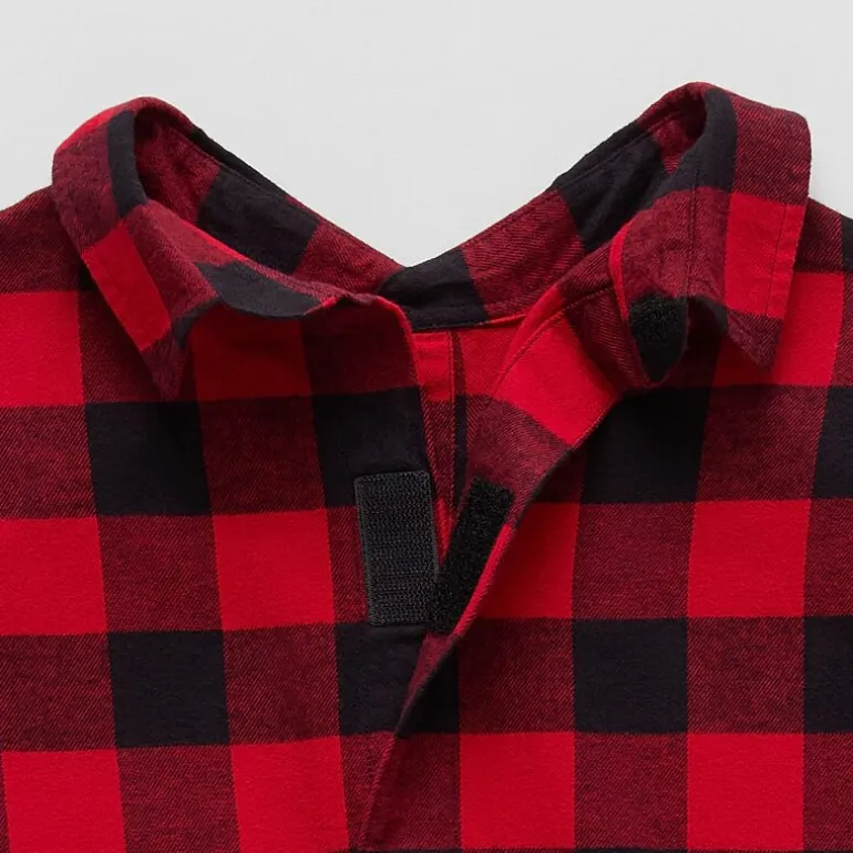 St. John's Bay Mens Easy-on + Easy-off Seated Wear Long Sleeve Adaptive Classic Fit Big and Tall Flannel Shirt