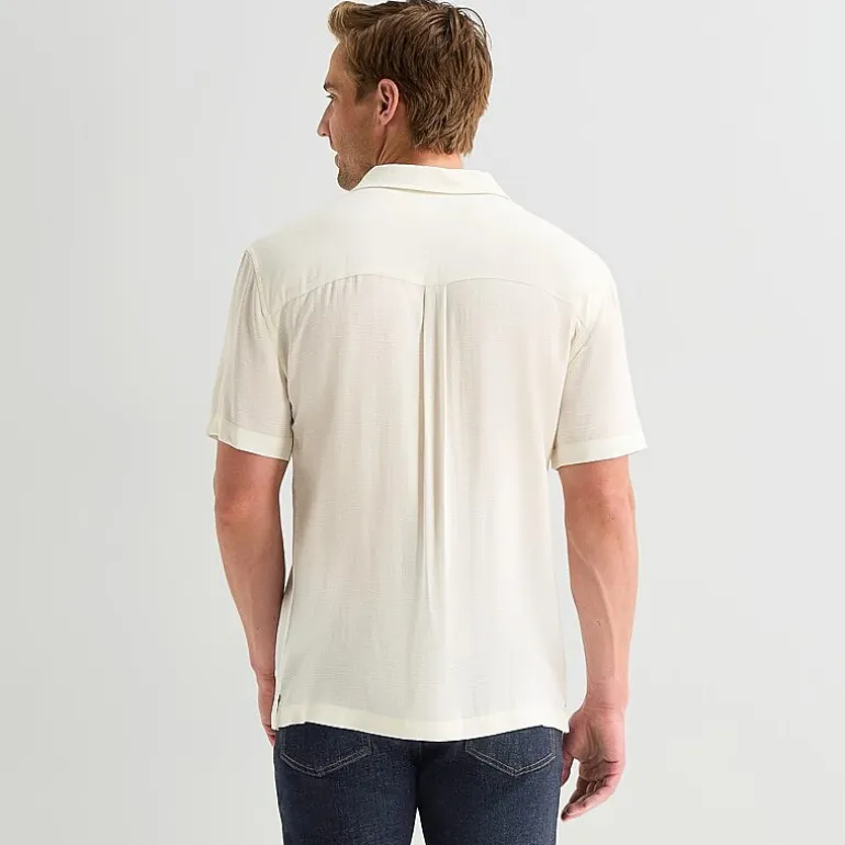 St. John's Bay Mens Short Sleeve Camp Shirt