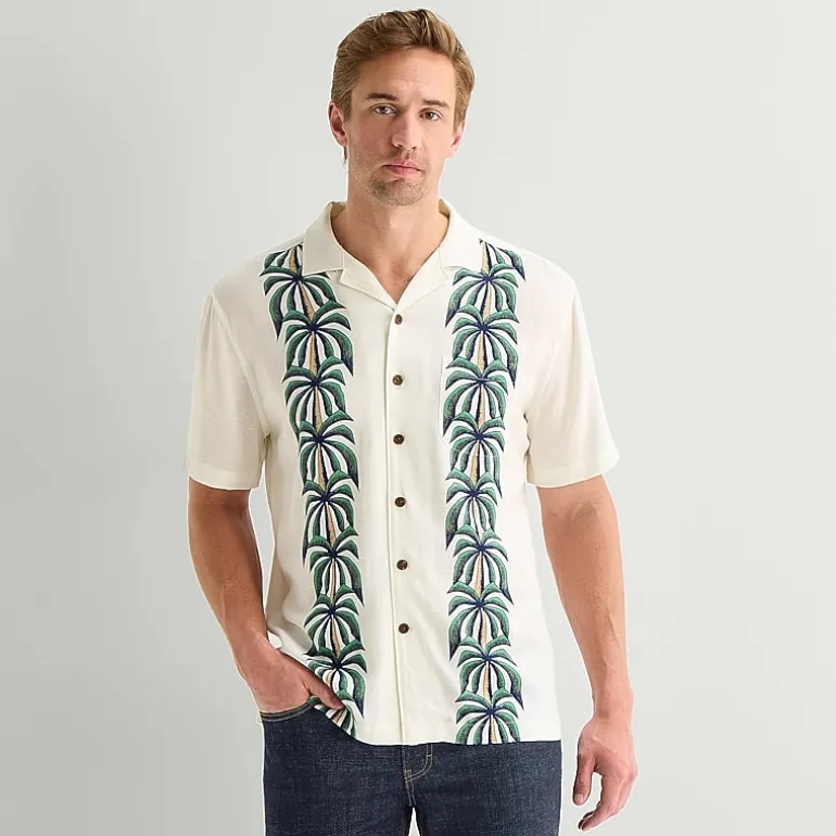 St. John's Bay Mens Short Sleeve Camp Shirt