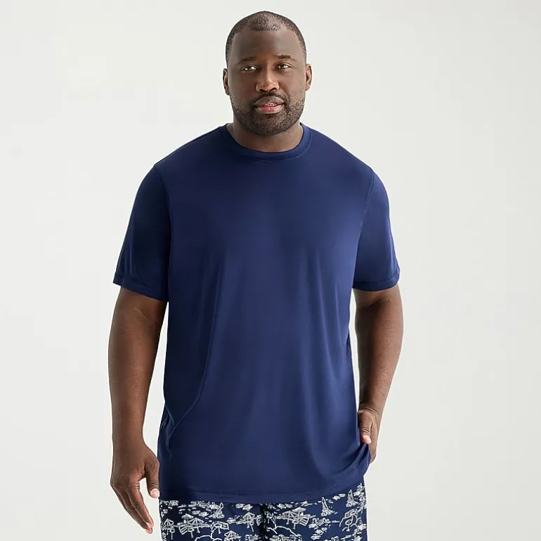 St. John's Bay Mens Short Sleeve Swim Shirt Big and Tall