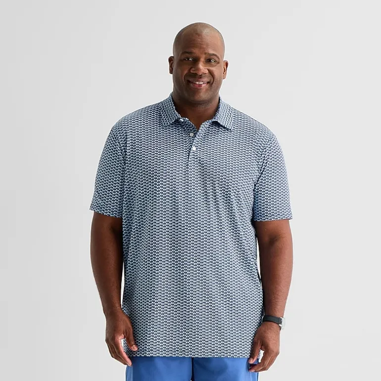 St. John's Bay Performance Big and Tall Mens Classic Fit Short Sleeve Polo Shirt
