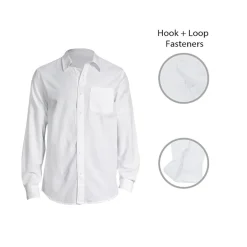 St. John's Bay Performance Oxford Dexterity Mens Easy-on + Easy-off Long Sleeve Classic Fit Button-Down Shirt