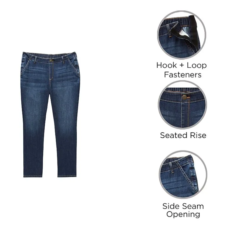 St. John's Bay Plus Adaptive "Seated" Womens Mid Rise Straight Leg Jean
