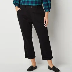St. John's Bay Plus Women's Relaxed Fit Girl Friend Chino Pant