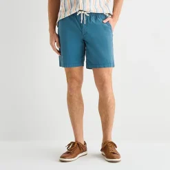 St. John's Bay Poplin Mens 8" Stretch Fabric Drawstring Waist Deck Short