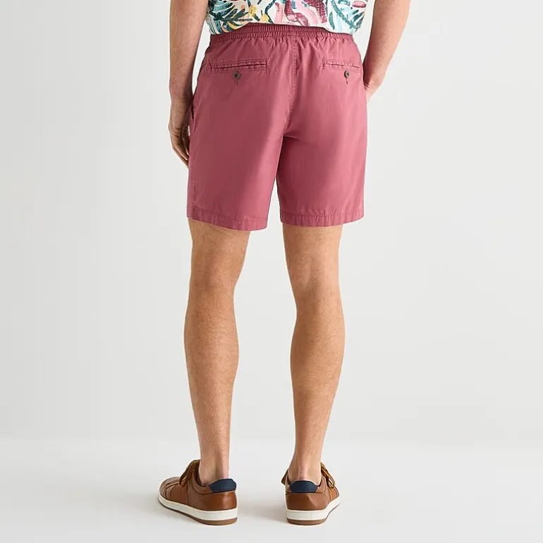 St. John's Bay Poplin Mens 8" Stretch Fabric Drawstring Waist Deck Short
