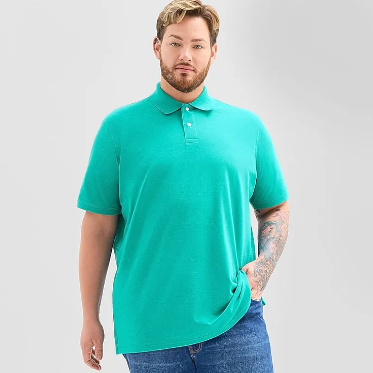 St. John's Bay Premium Stretch Big and Tall Mens Classic Fit Short Sleeve Polo Shirt