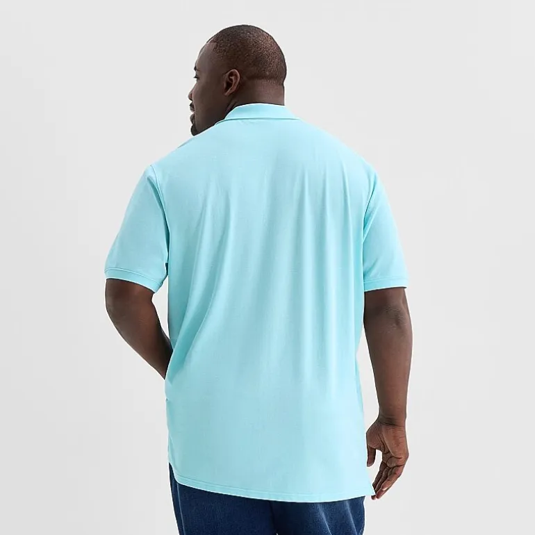St. John's Bay Premium Stretch Big and Tall Mens Classic Fit Short Sleeve Polo Shirt